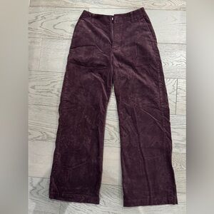 Uniqlo Maroon Corduroy Wide Leg Pants size S